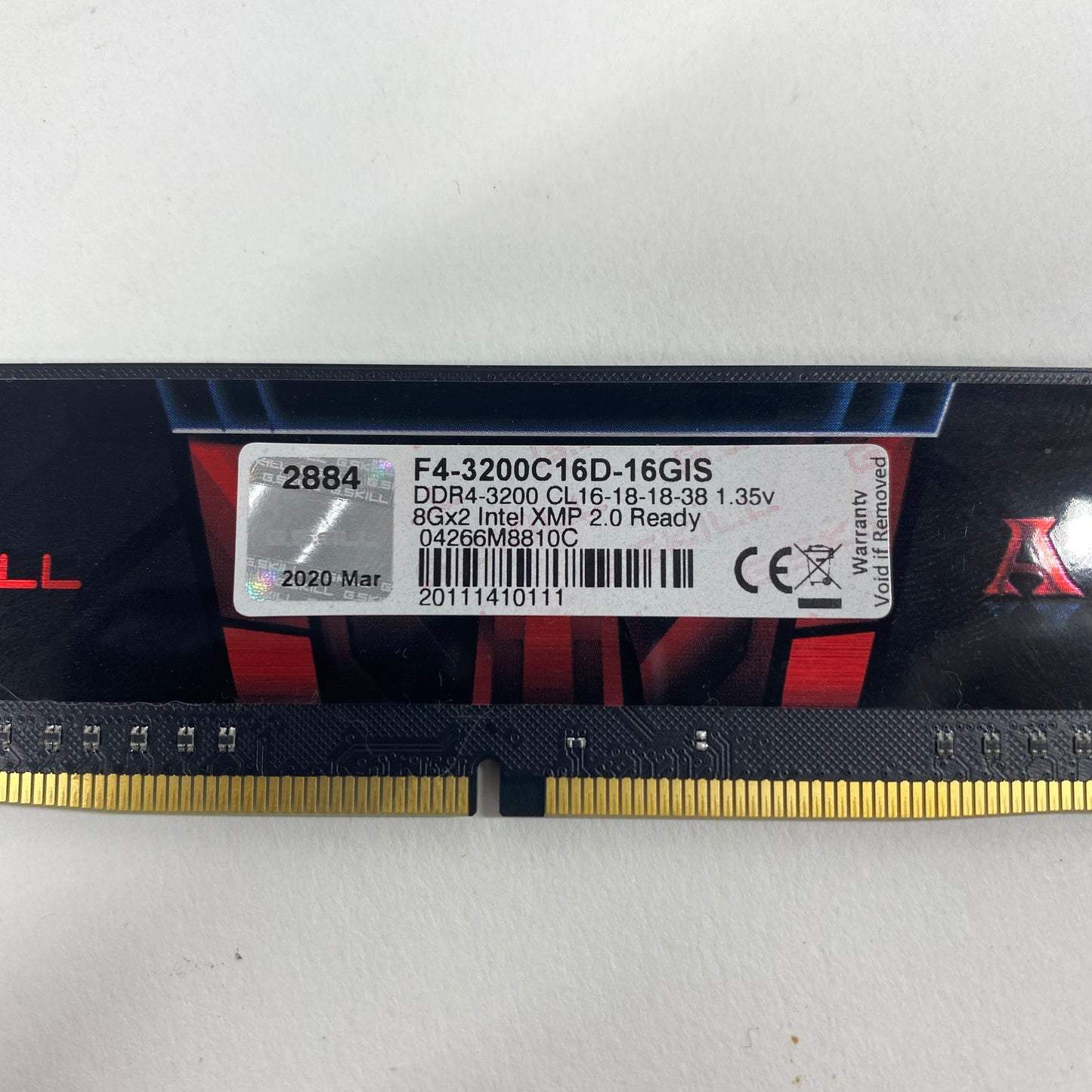G.Skill Aegis 16GB (2x8GB) RAM DDR4 3200MHz F4-2133C15D-16GIS