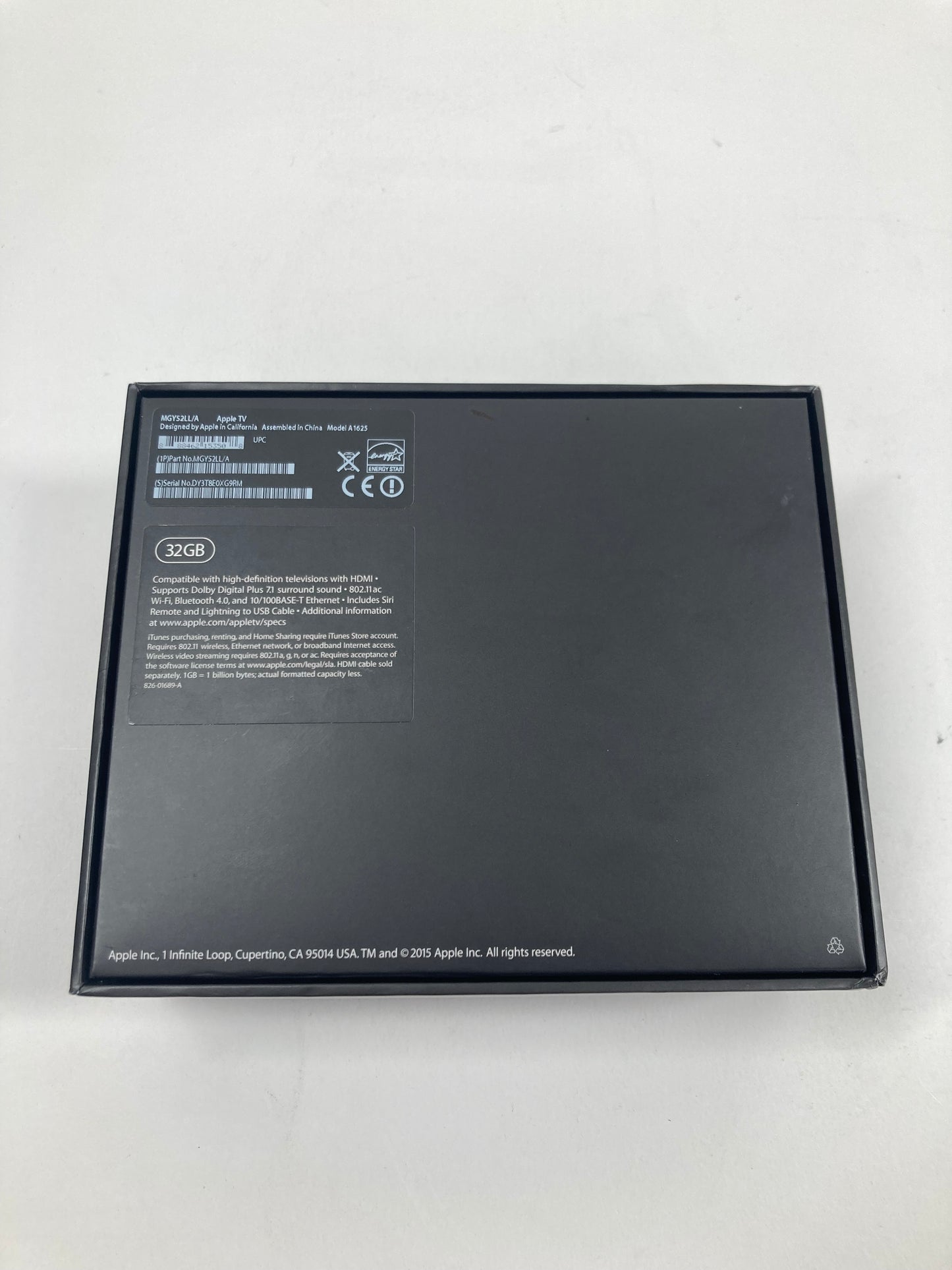 Apple TV HD 4th Gen Black MGY52LL/A