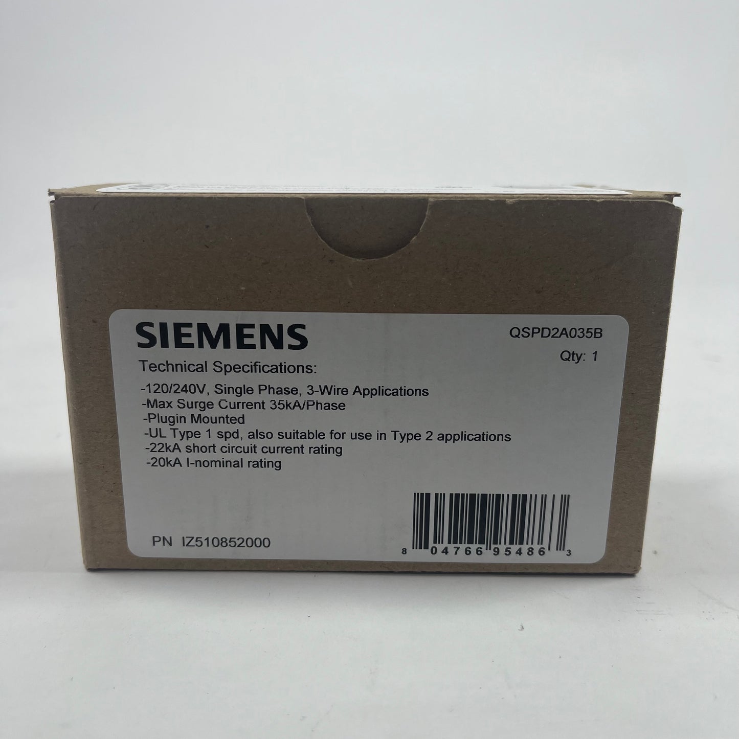 New SIEMENS BoltShield Whole Home Surge Protection