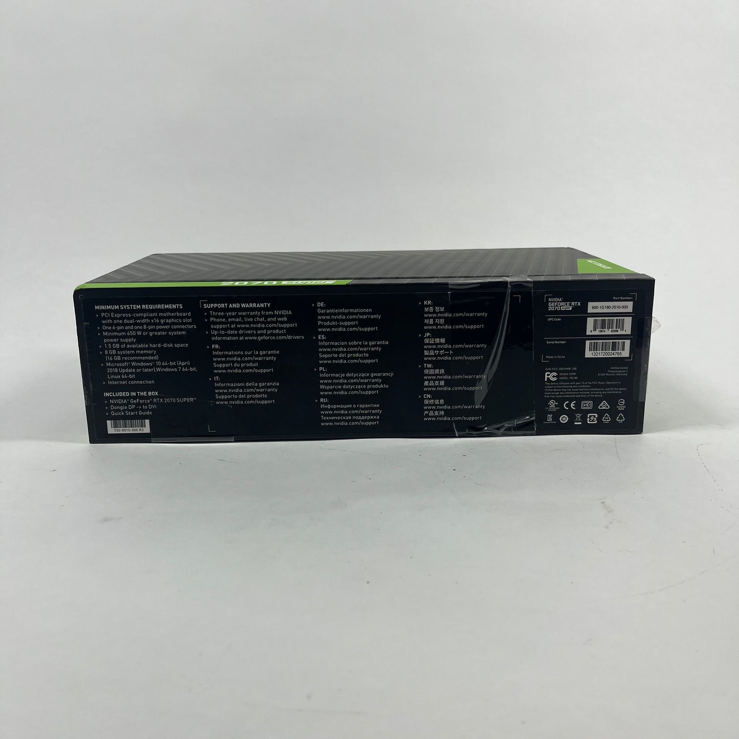 NVIDIA GeForce RTX 2070 Super 8GB GDDR6 Graphics Card 900-1G180-2510-000