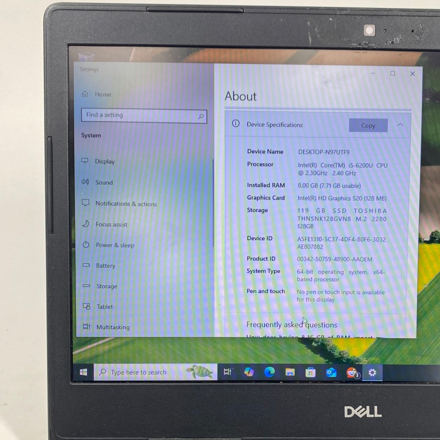 Dell Latitude 3480 3480 14" i5-6200U 2.3GHz 8GB RAM 128GB M.2 HD Graphic 520