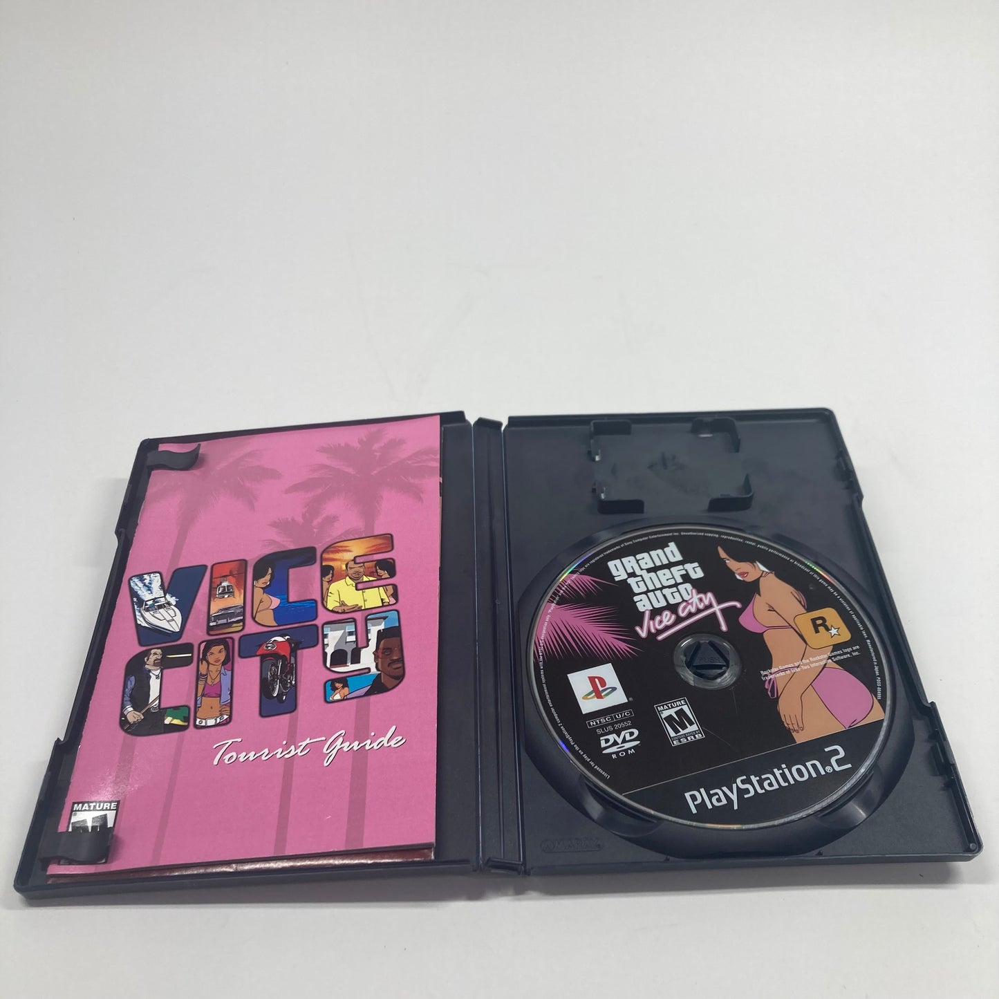 Grand Theft Auto Vice City (w/ Tourist Guide & Map) (Sony PlayStation 2 PS2, 2002)
