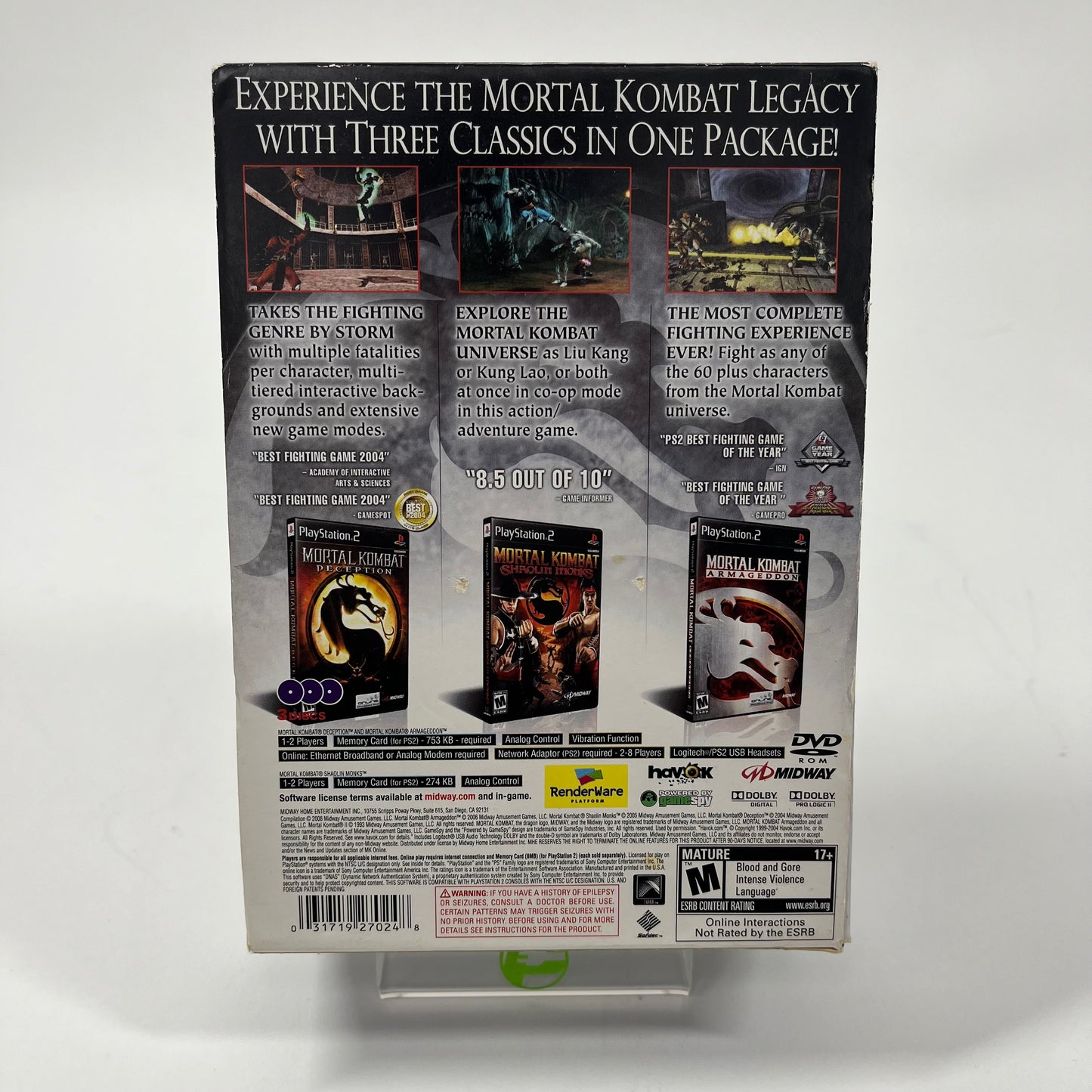 Mortal Kombat Kollection (Sony PlayStation 2 PS2, 2008)