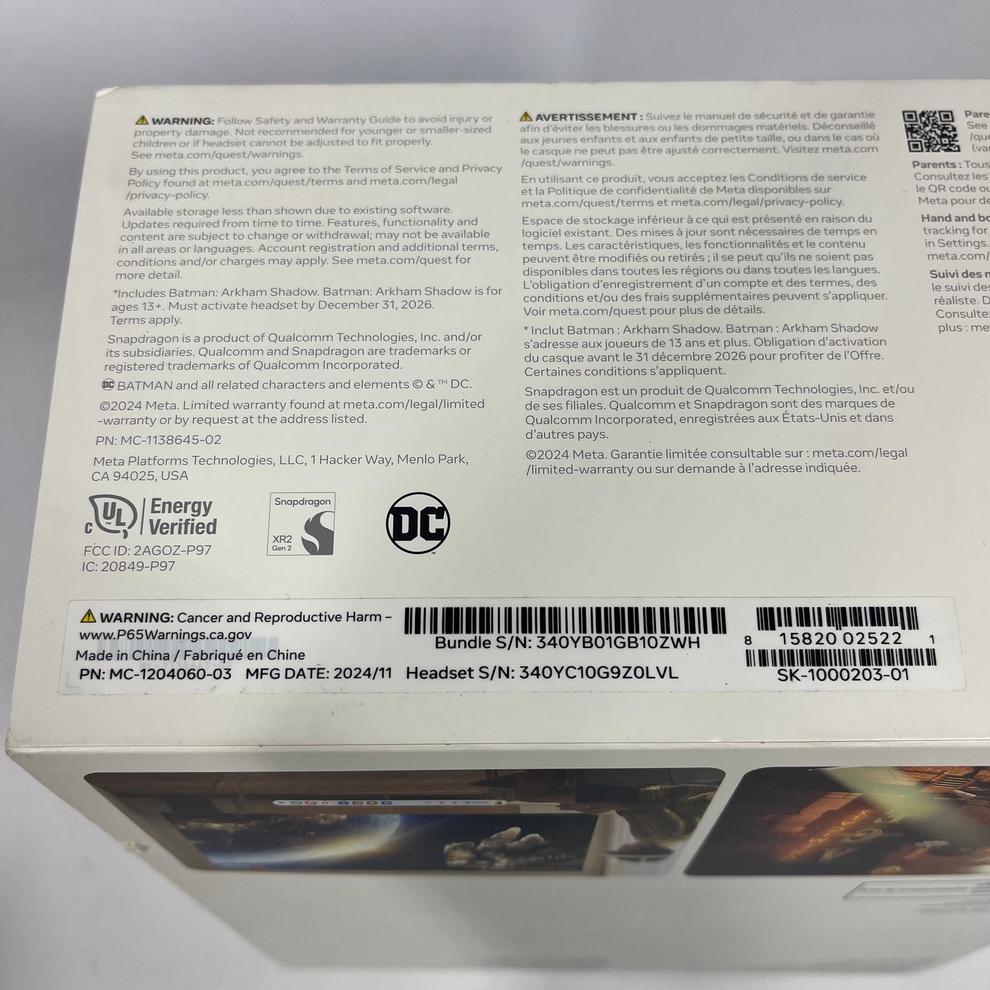 Meta Quest 3S 128GB Standalone All-in-One VR Headset P97