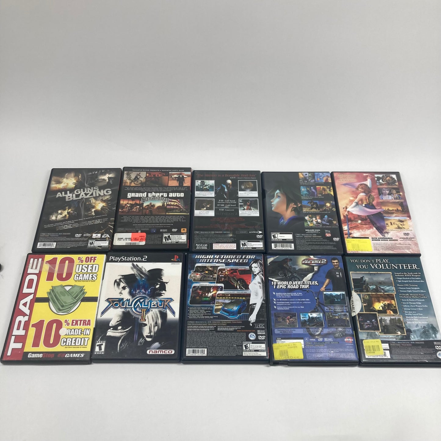 Lot of 8 Sony PlayStation 2 PS2 Games