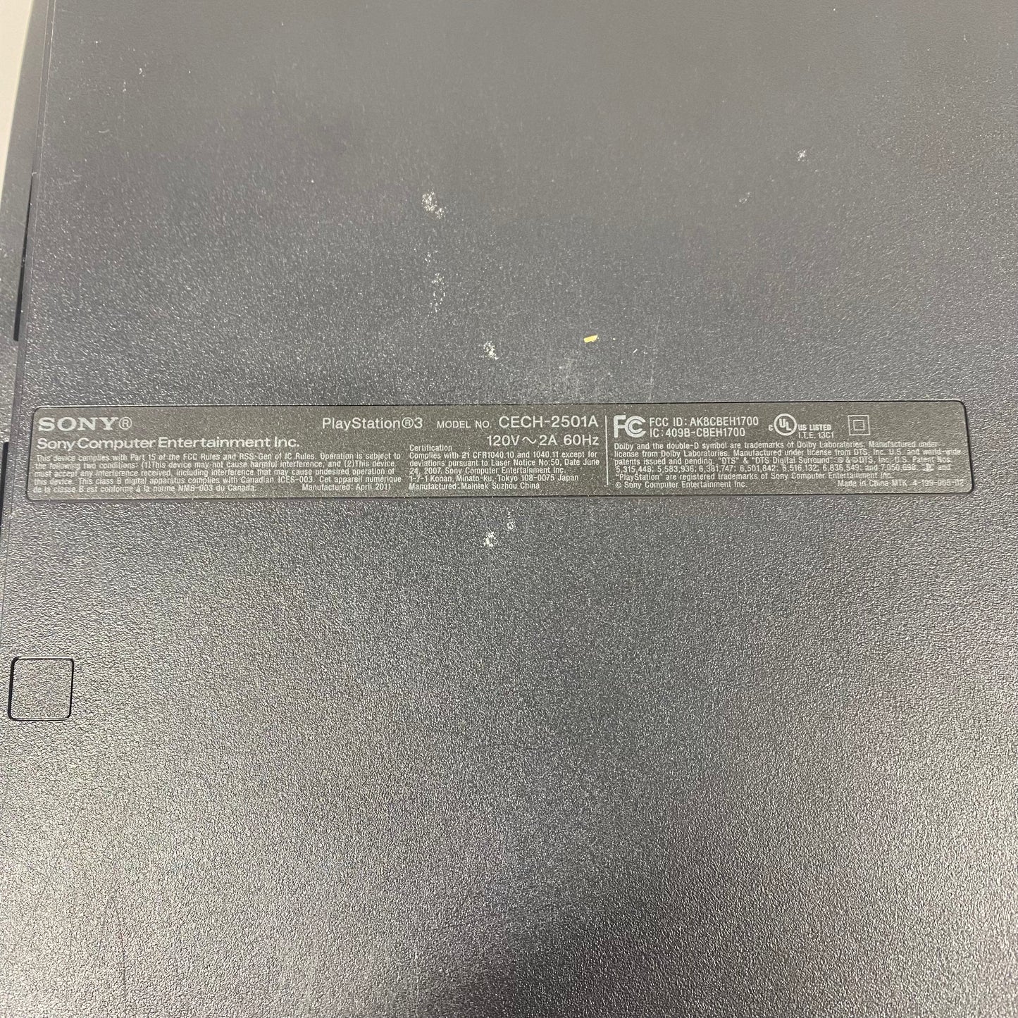 Sony PlayStation 3 Slim PS3 160GB Black Console Gaming System CECH-2501A