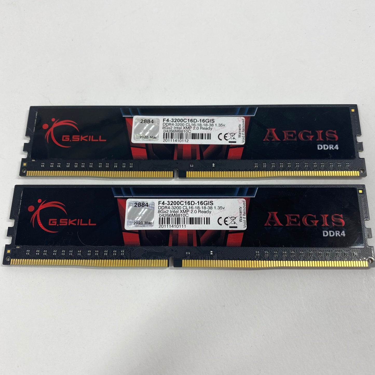 G.Skill Aegis 16GB (2x8GB) RAM DDR4 3200MHz F4-2133C15D-16GIS
