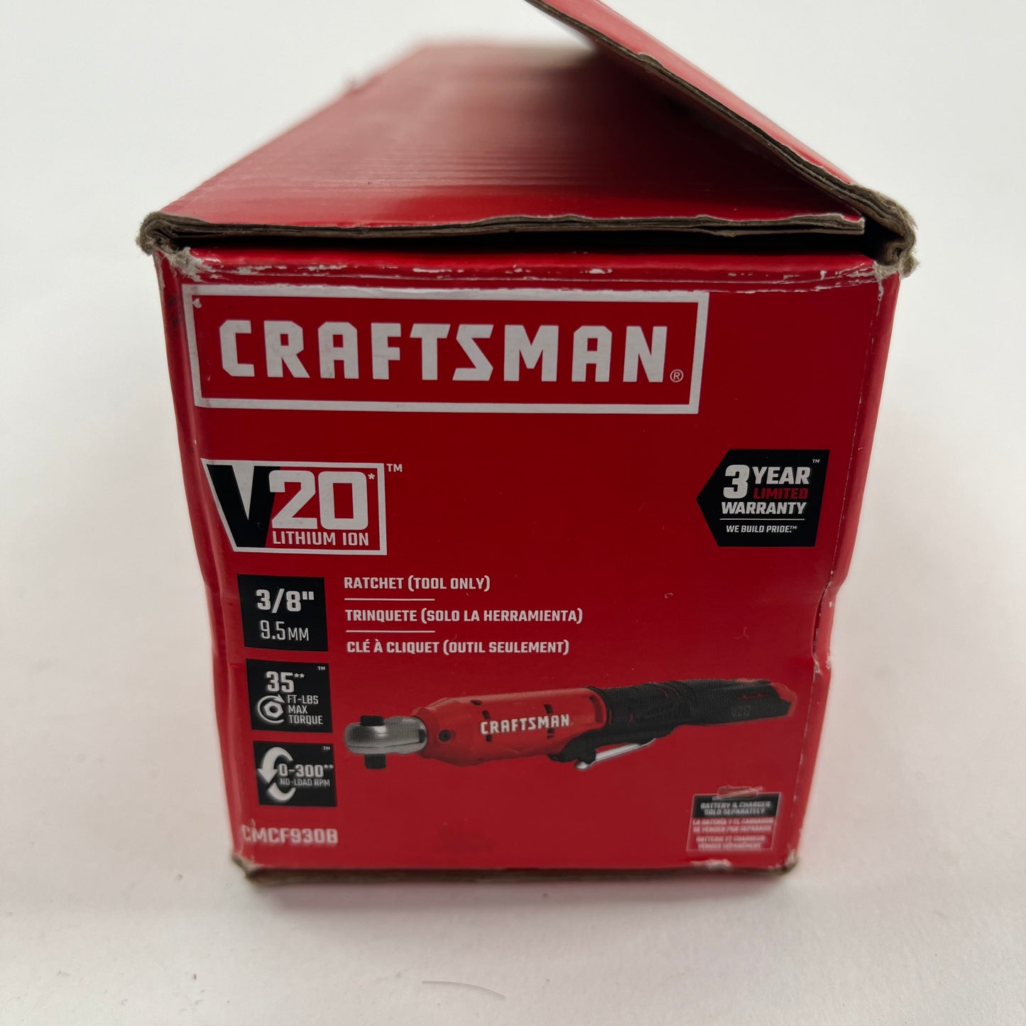 Open box Craftsman CMCF930B 20V 3/8 inch Impact Wrench Ratchet W/O SEAL