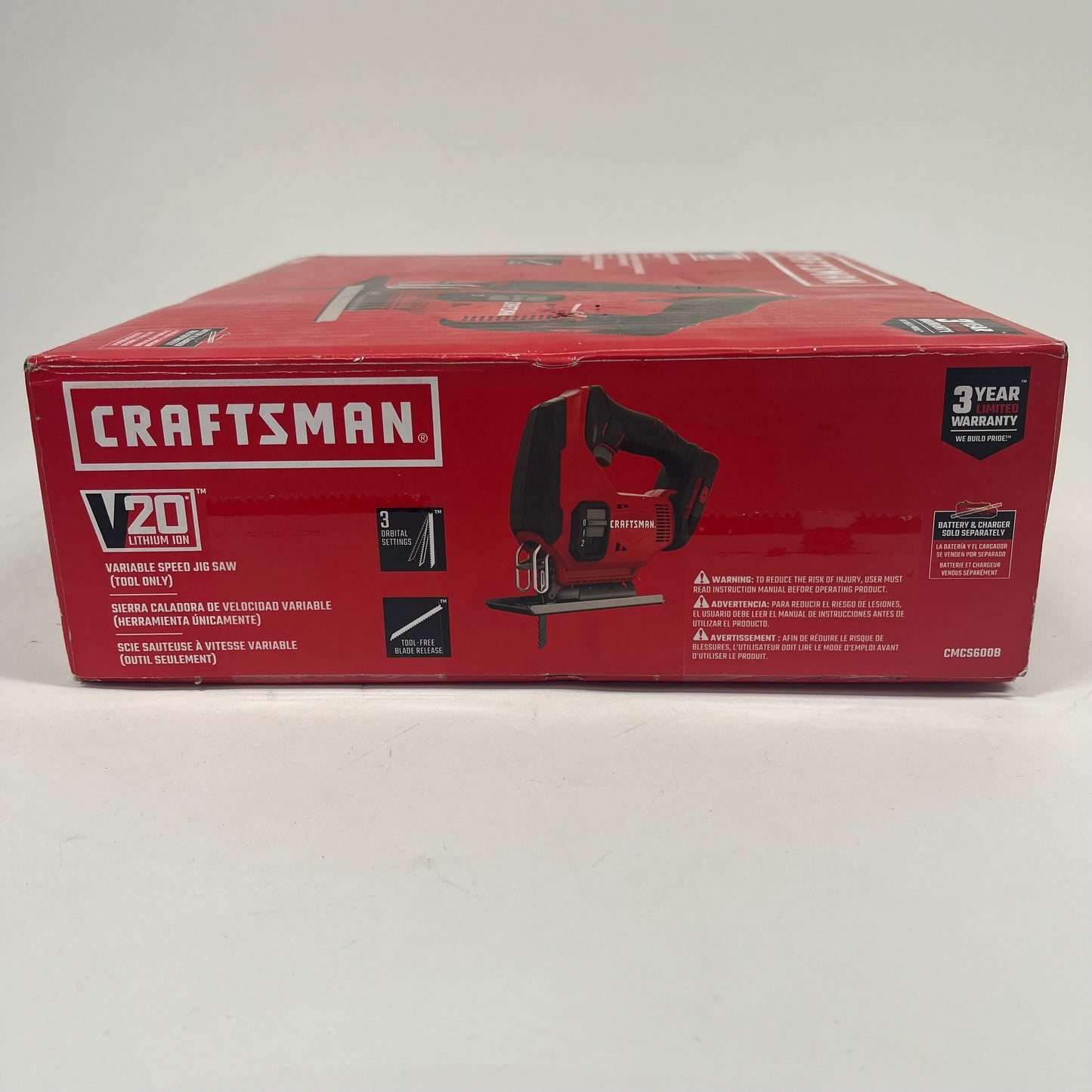 New Craftsman CMCS600B 20V MAX DC Variable Speed Jig Saw