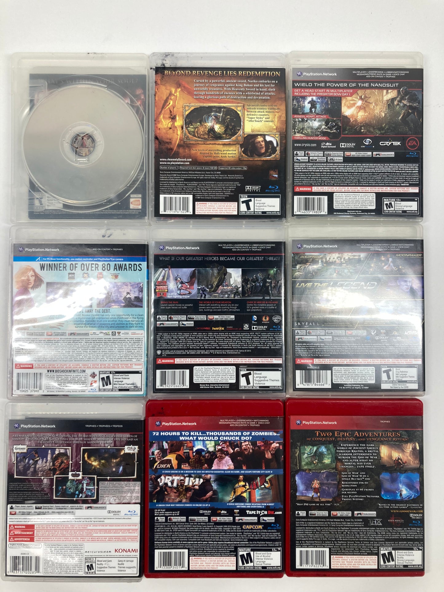 Lot of 9 Sony PlayStation 3 PS3 Games