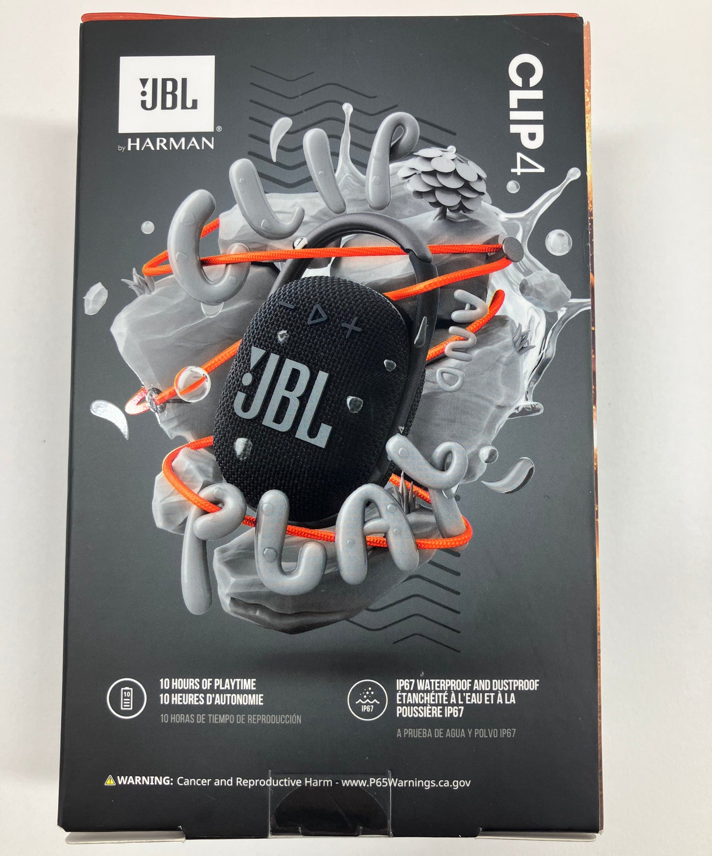 JBL Clip 4 Portable Waterproof Bluetooth Speaker Black JBLCLIP4BLKAM
