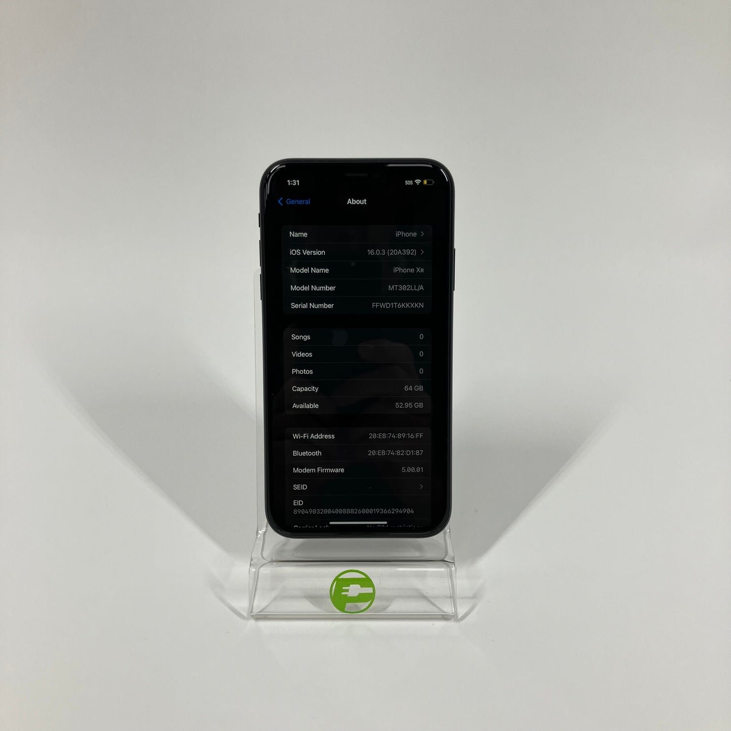 Unlocked Apple iPhone XR 64GB BLACK MT302LL/A