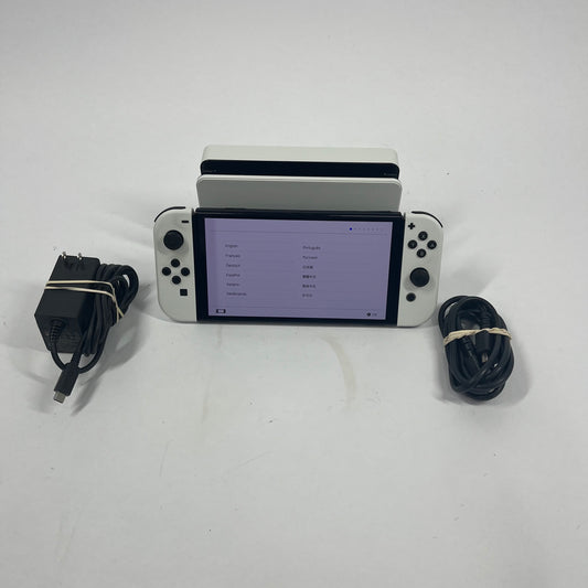 Nintendo OLED Switch 4GB XTW10723370007 + Genuine Controller + Genuine Power Supply + Genuine Dock