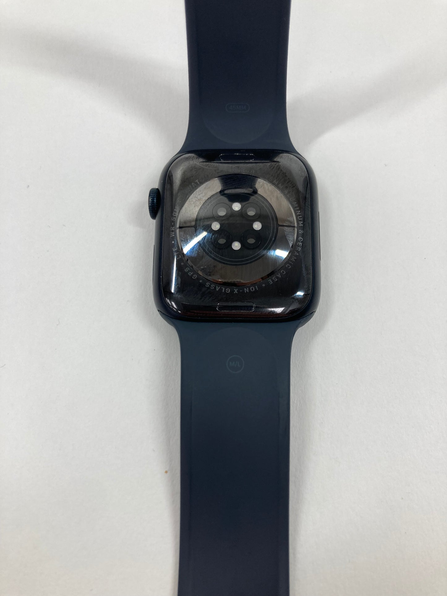 Factory Unlocked Apple Watch Series 9 45MM Blue Aluminum Black Sport Band A2984