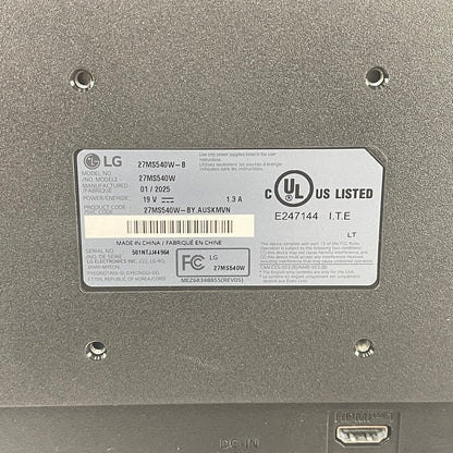 LG 27" 27MS540W LED IPS Computer Monitor