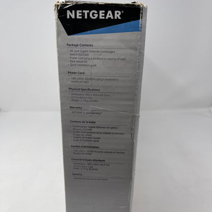 Netgear 300 Switch Series 48-Port Gigabit Unmanaged Switch GS348