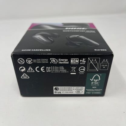 New Bose QuietComfort Ultra 2nd Gen In-Ear Wireless Bluetooth Headphones Black