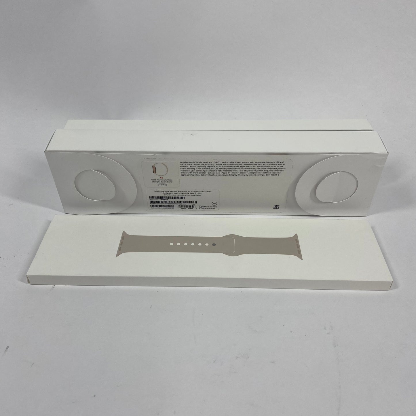 Broken Unlocked Apple Watch SE 1st Gen 40MM Aluminum White Sport Band A2353 