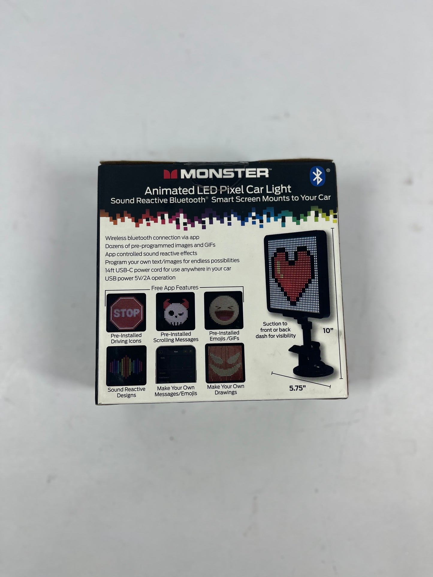 Monster Animated LED Pixel Car Light