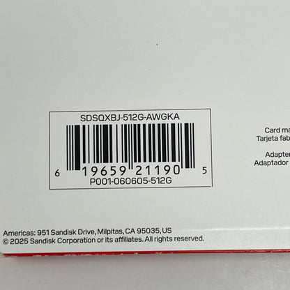 New Sandisk Image Mate Pro microSDXC Card SDSQXBJ-512G-AWGKA