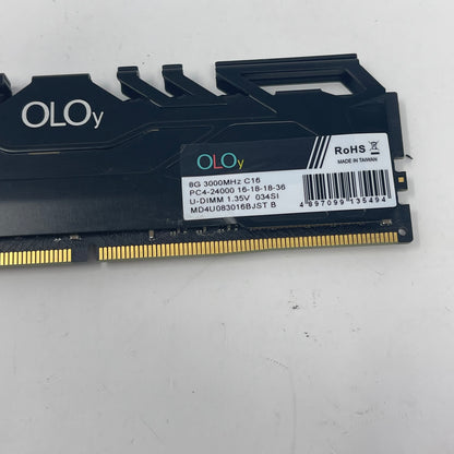 OLOy MD4U083016BJSTB 8GB (1x8GB) RAM DDR4 3000MHz
