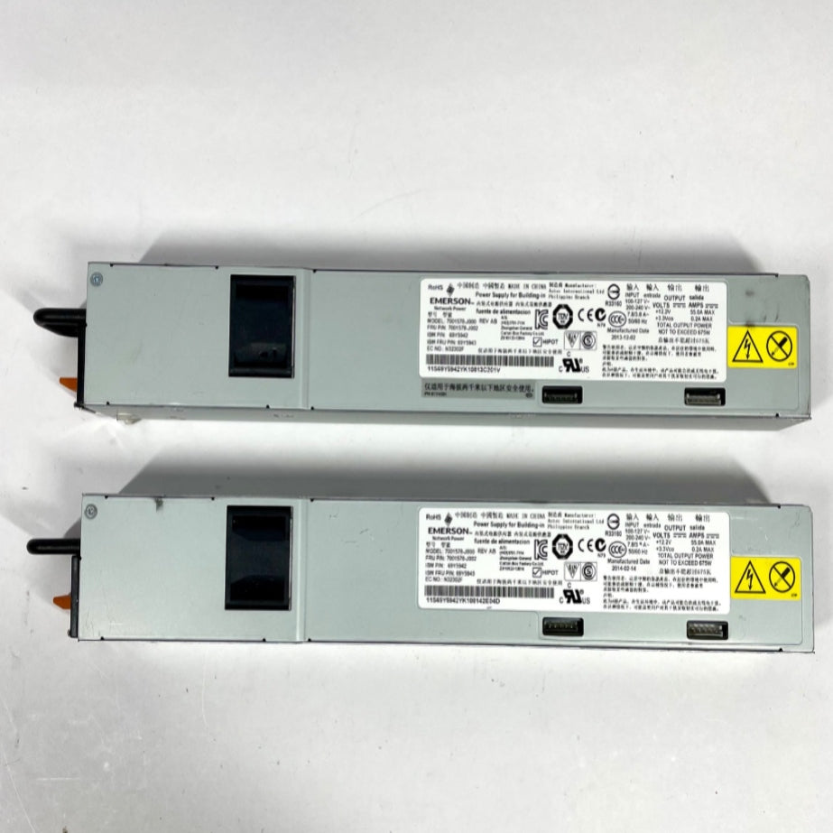 LOT OF 2 IBM Emerson Power Supply 675W