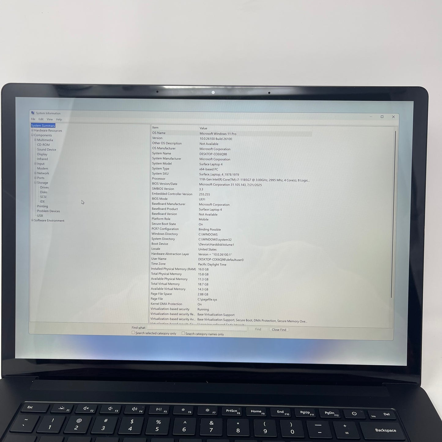 Microsoft Surface Laptop 4 1979 15" i7-1185G7 3.0GHz 16GB RAM 250GB SSD