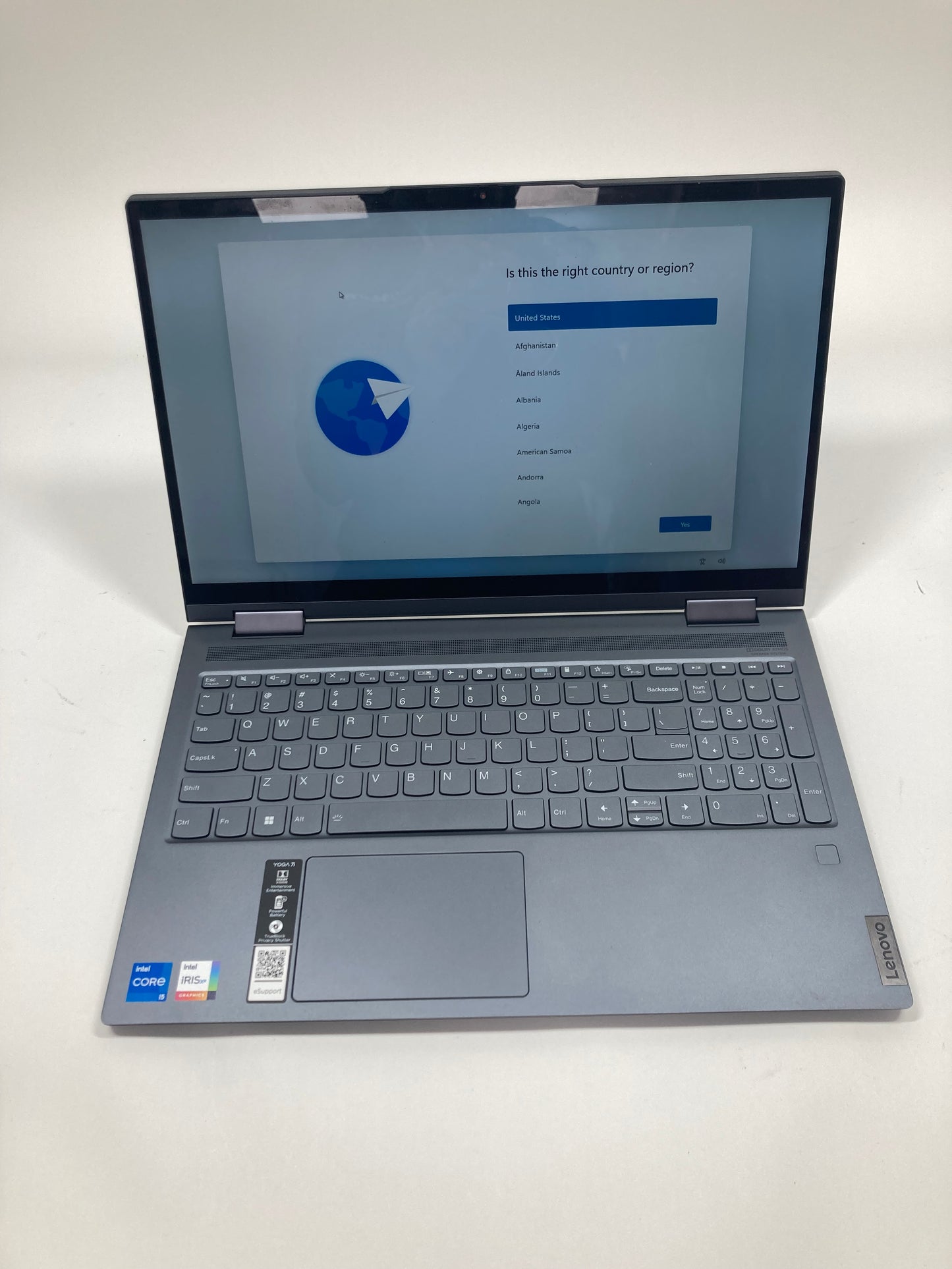 Lenovo Yoga 7i 82BJ007TUS 14" i5-1135g7 2.4GHz 8GB RAM 256GB NVME