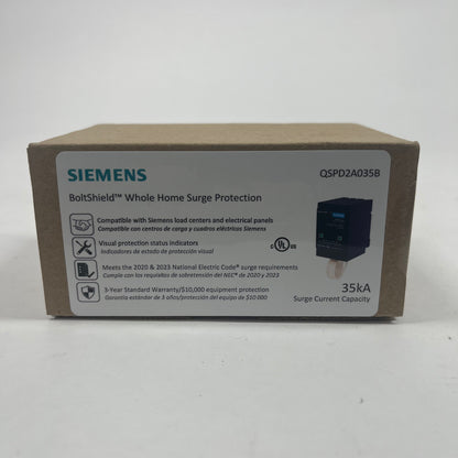 New SIEMENS BoltShield Whole Home Surge Protection