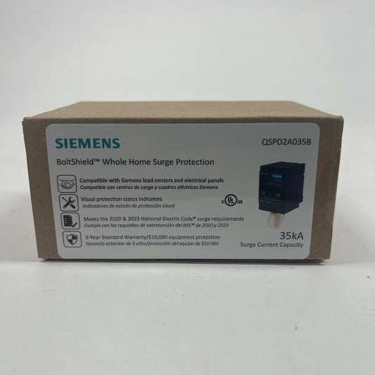 New SIEMENS BoltShield Whole Home Surge Protection