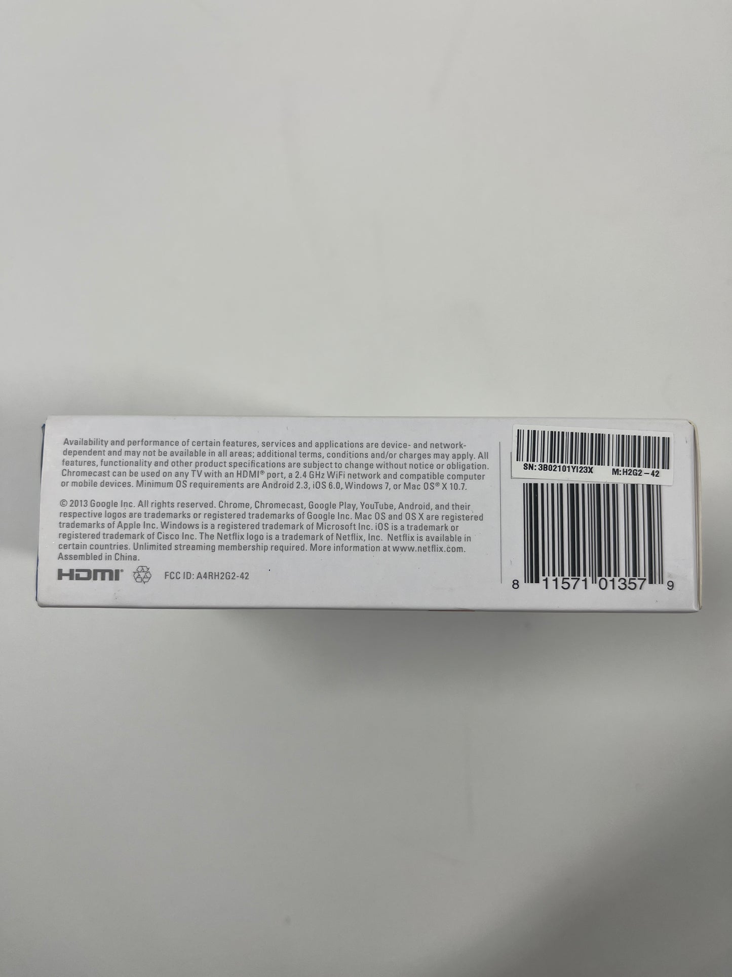 New Chrome Chromecast Streaming Device H2G2-42