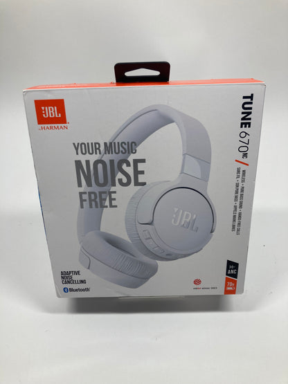 JBL tune 670 Noise-Cancelling Wireless Over-Ear Bluetooth Headphones White 