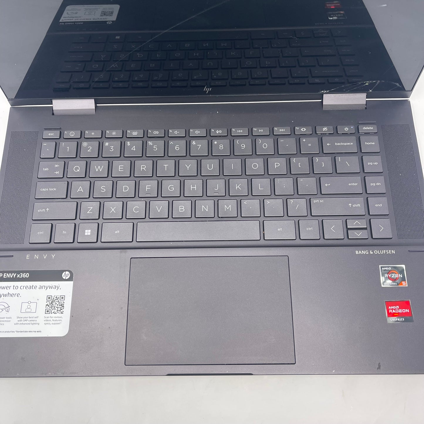 Broken HP Envy x360 15 15.6" Ryzen 5 5625U 2.3GHz 8GB RAM 256GB SSD