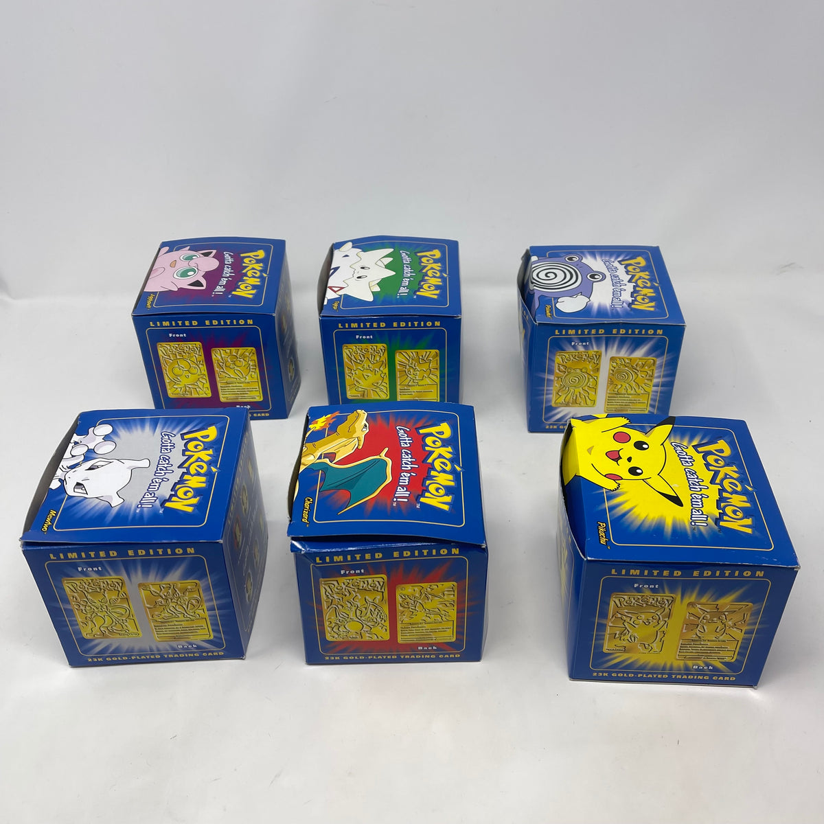 Pokemon 1999 Burger King 23K Gold Full Set