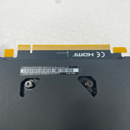 MSI 4060 VENTUS 2X BLACK 8G OC 8GB GDDR6 Graphics Card 602-V516-93SB2411015573