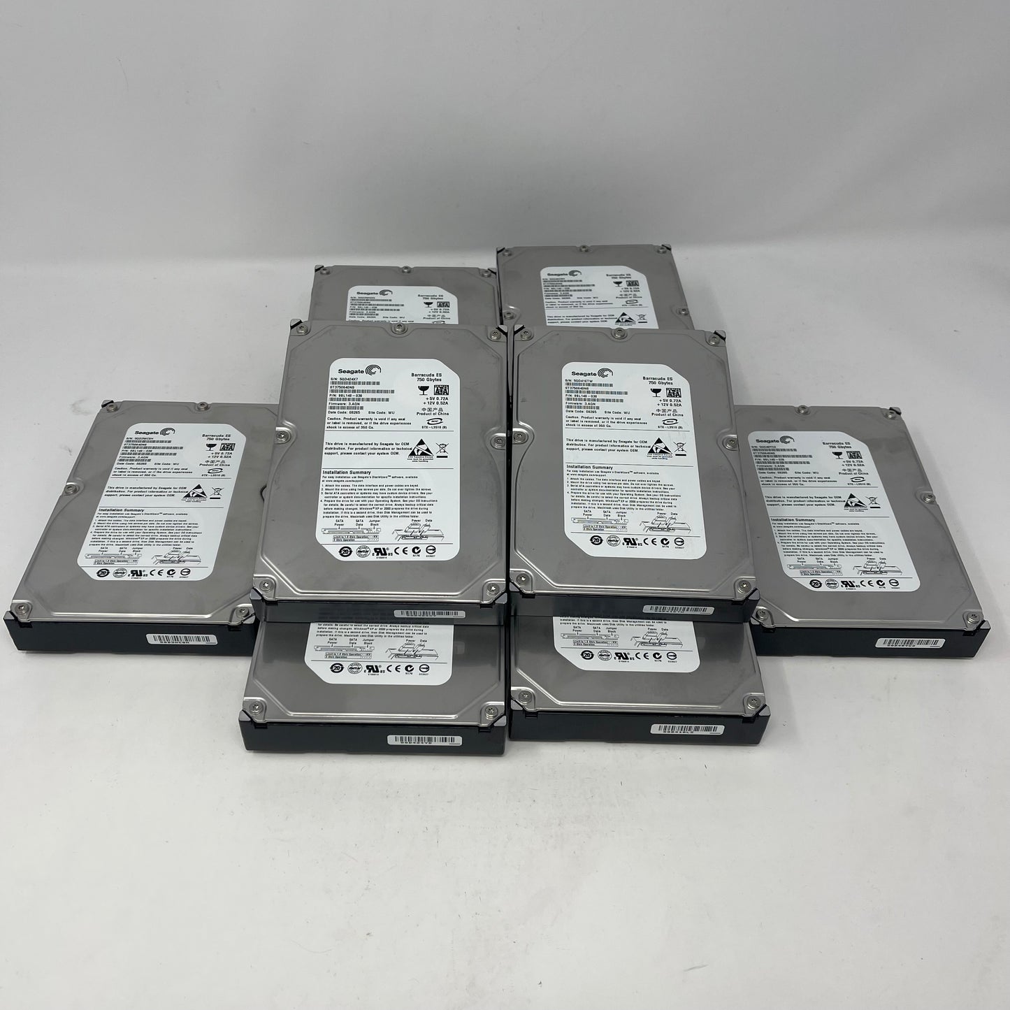 Lot of 10 HHD  Seagate Barracuda ES 750GB