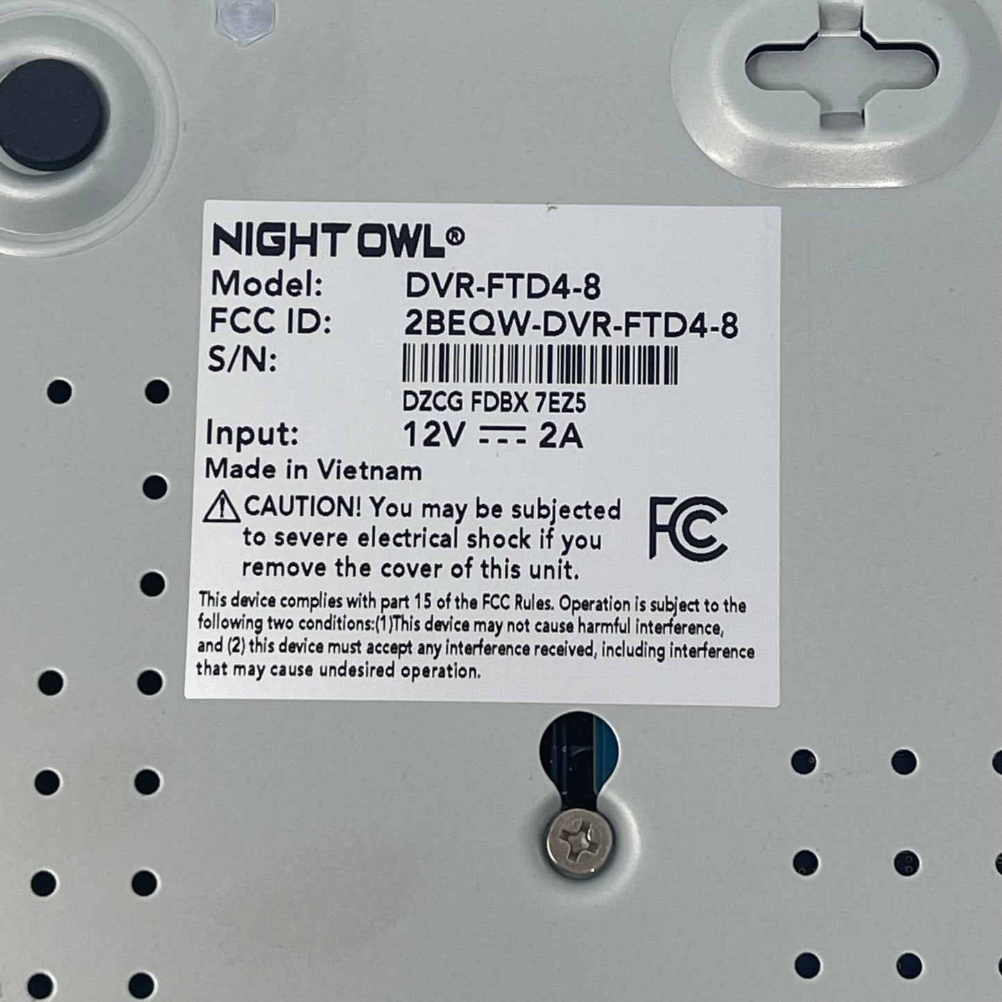 Night Owl DVR-FTD4-8  Analog DVR (Digital Video Recorder)