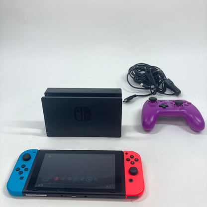 Nintendo Switch v2 Video Game Console HAC-001(-01) Red/Blue (With Controller + Dock )