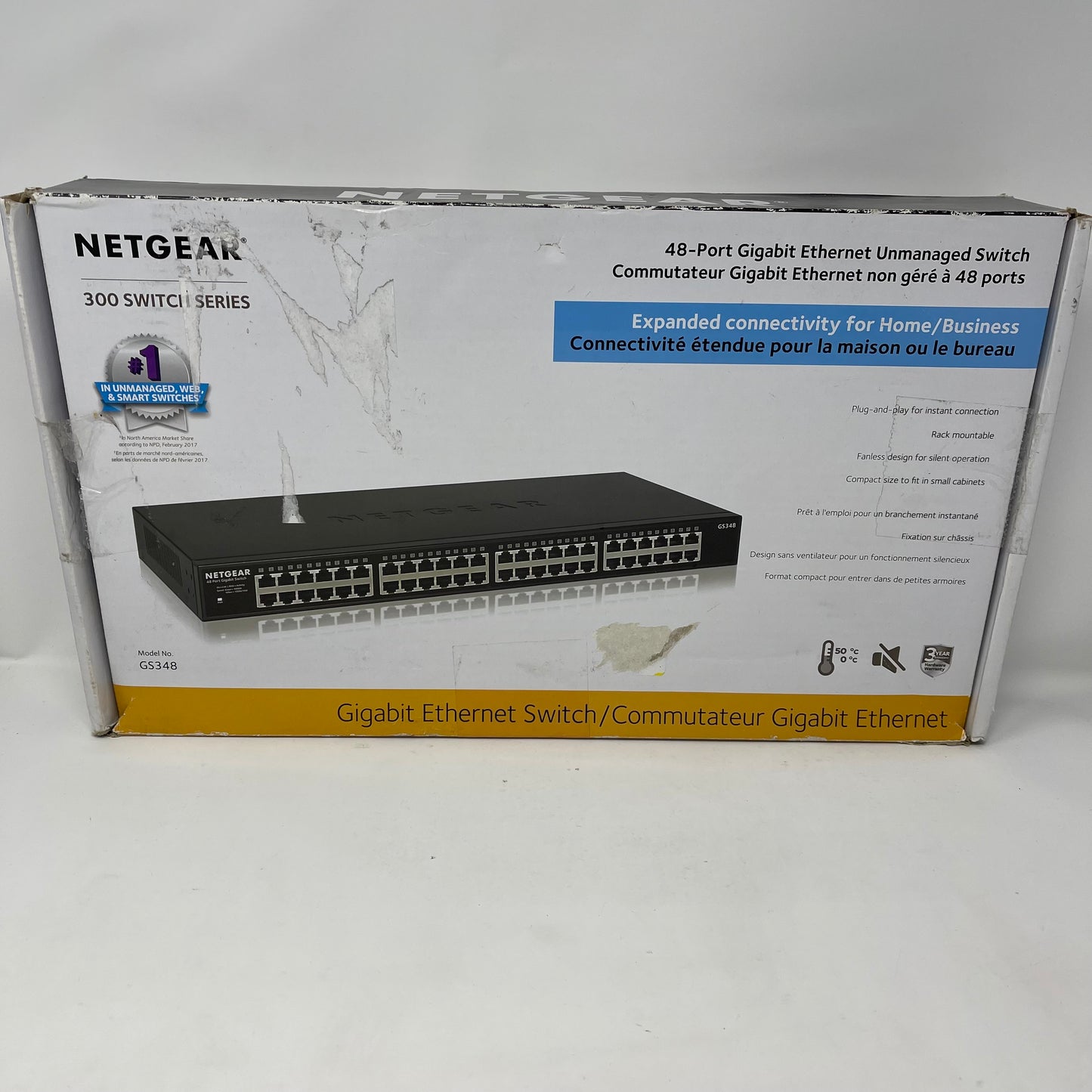 Netgear 300 Switch Series 48-Port Gigabit Unmanaged Switch GS348