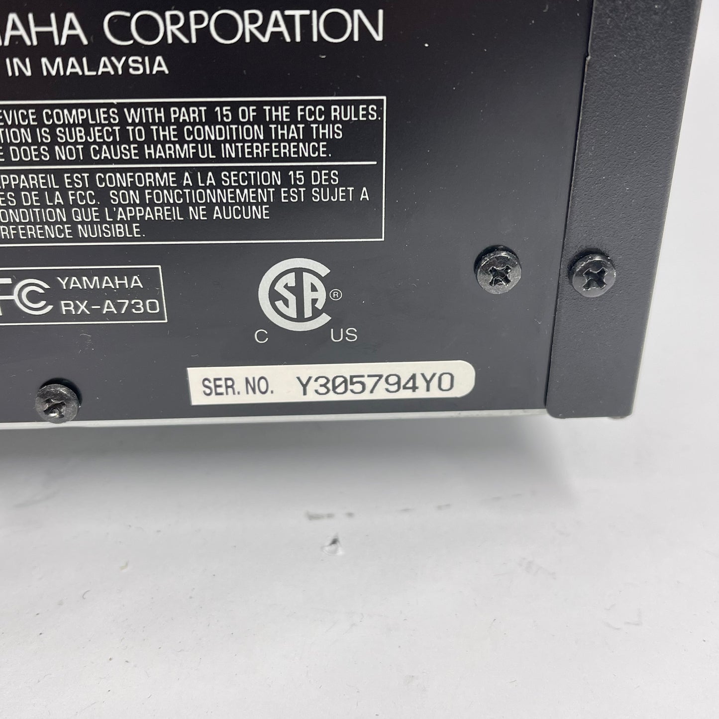 Yamaha Aventage AV Receiver / Ampli-tuner Audio Video RX-A730