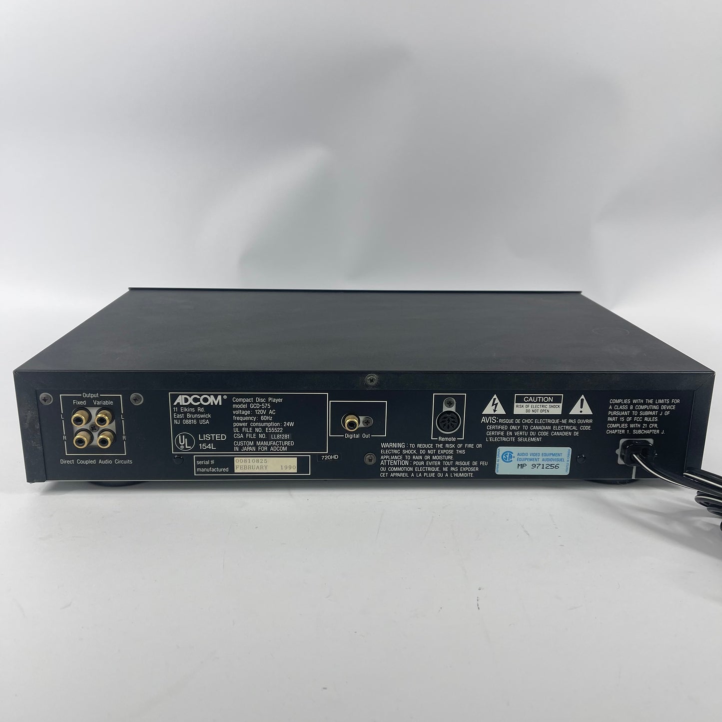 Adcom GCD-575 Single Disc CD Player