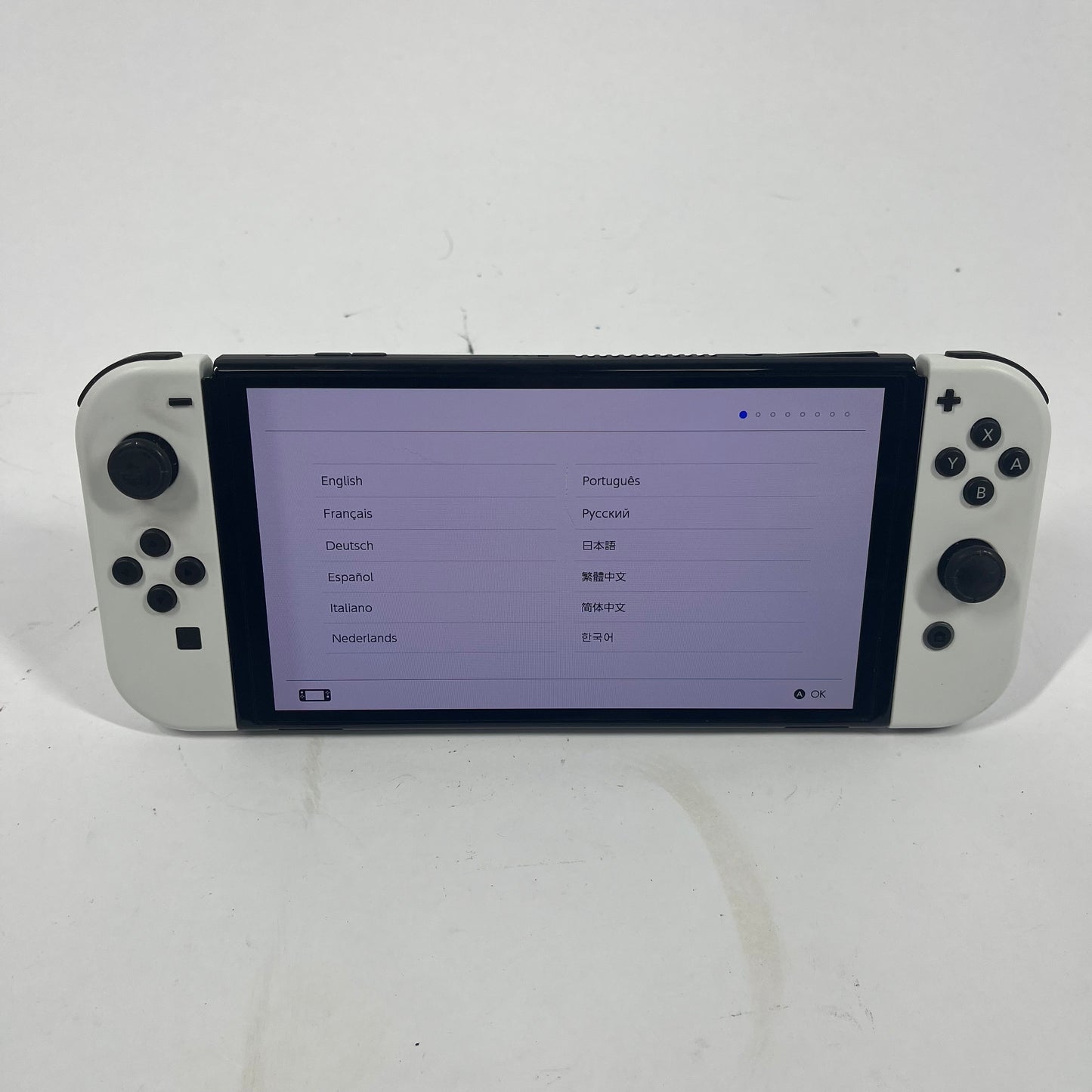 Nintendo OLED Switch 4GB XTW10723370007 + Genuine Controller + Genuine Power Supply + Genuine Dock