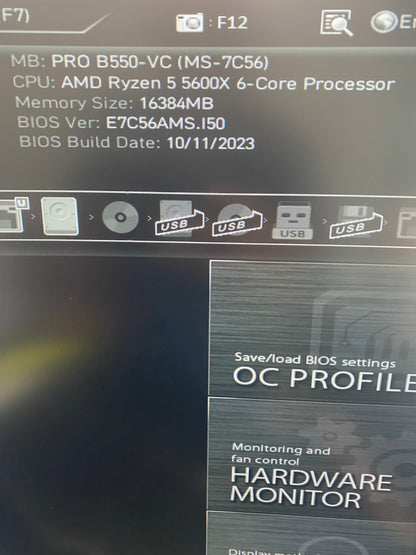 NZXT ms-7c56  Ryzen 5 5600X 4.6GHz 16GB RAM 1TB NVMe SSD GeForce RTX 4070