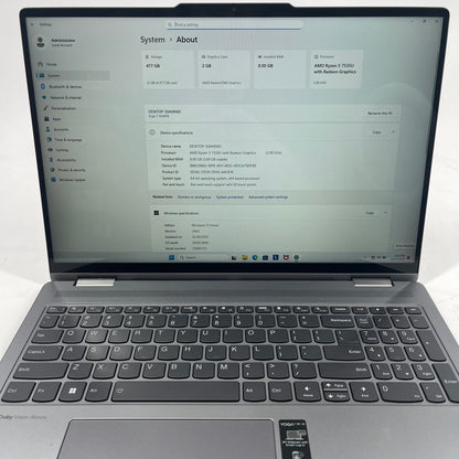 Lenovo Yoga 7 16ARP8 16" Ryzen 5 7535U 2.9GHz 8GB RAM 512GB SSD