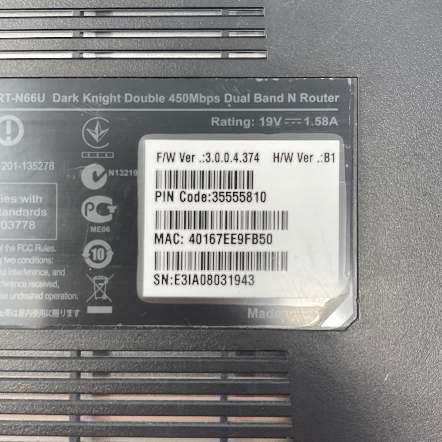 ASUS Dark Knight Double RT-N66U Dual Band WIFI 4 35555810 Gigabit Router