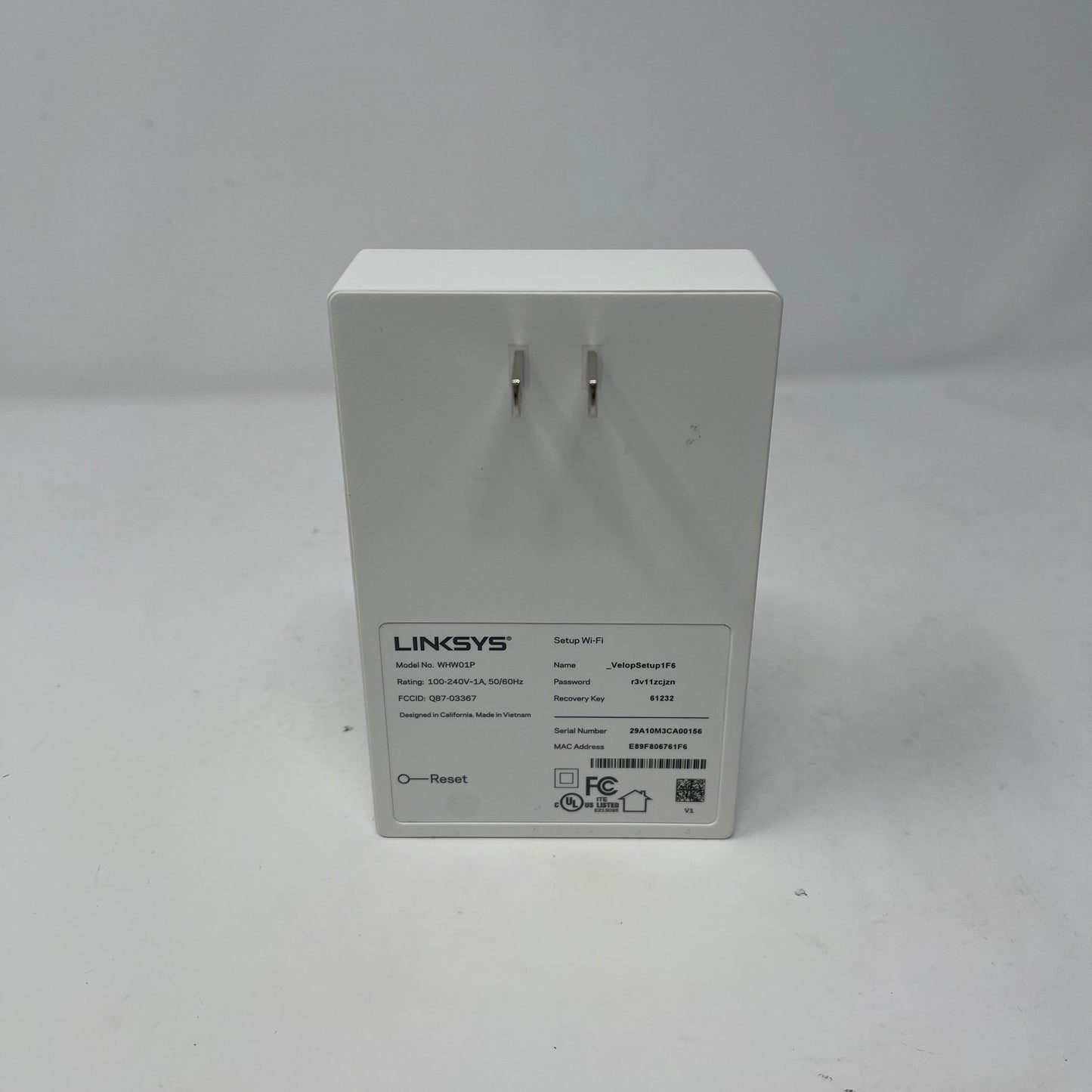Linksys Velop Dual-Band Wifi Extender WHW010P