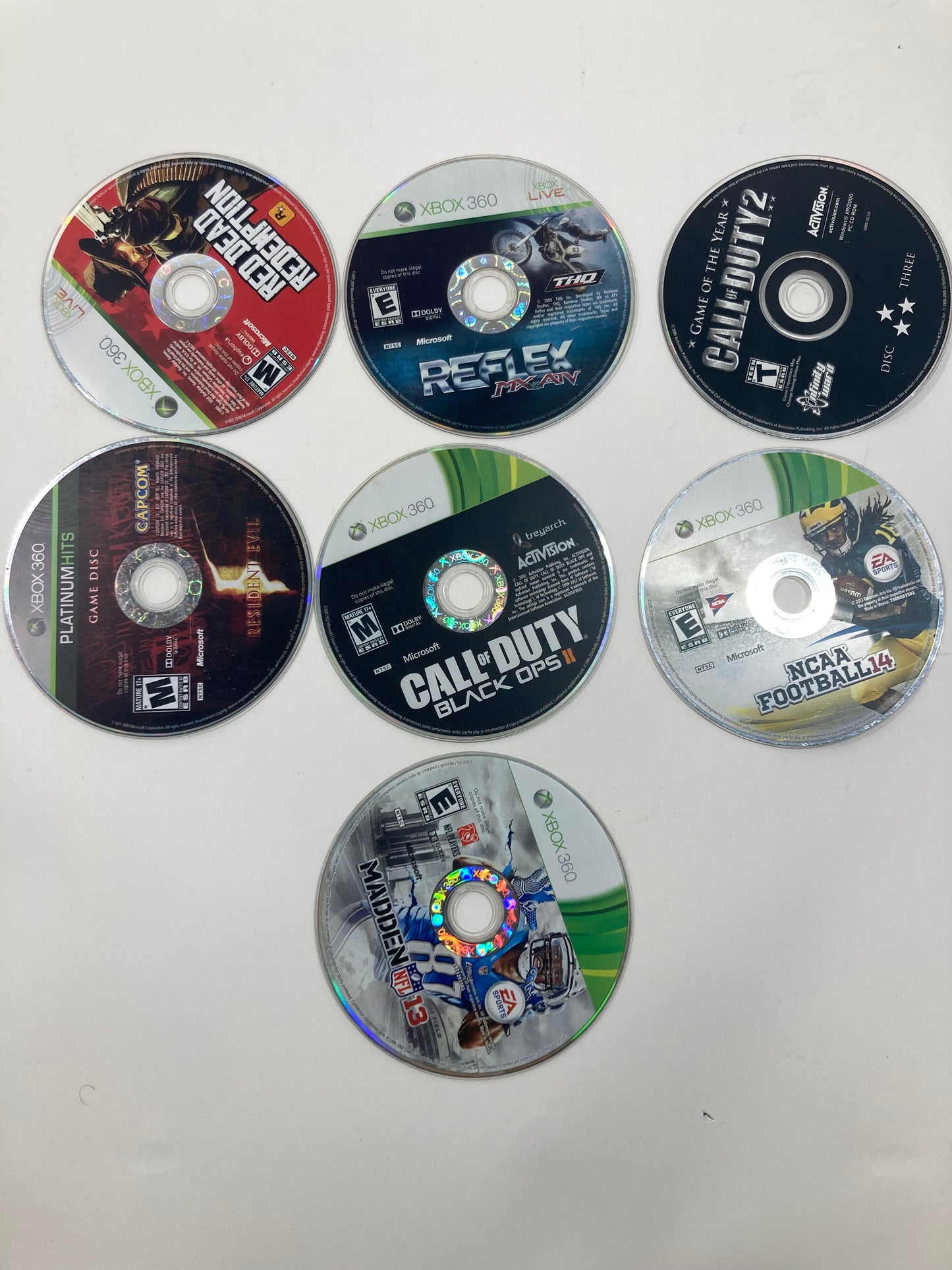 Lot of 7 Microsoft Xbox 360 Games