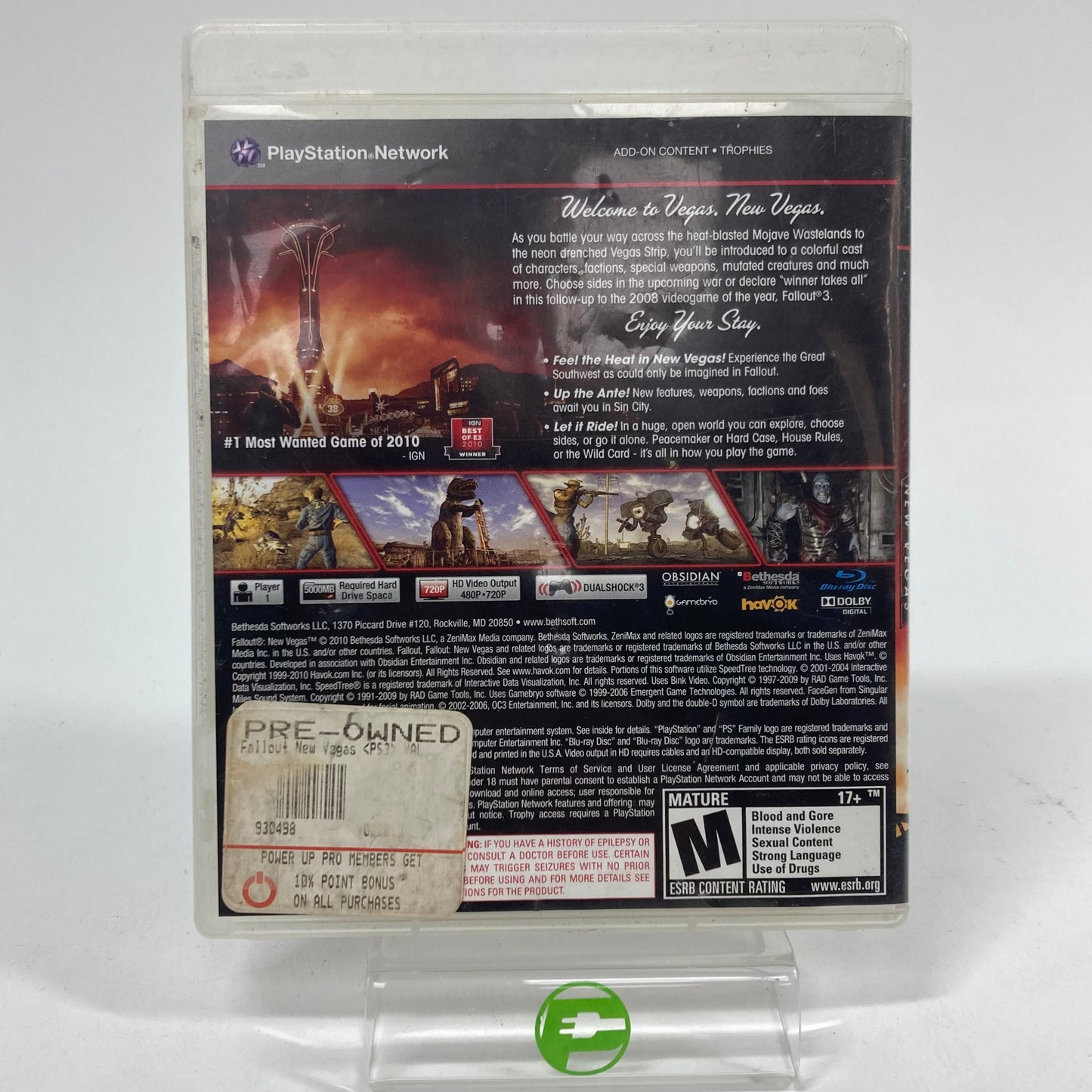 Fallout New Vegas (Sony PlayStation 3 PS3, 2010)