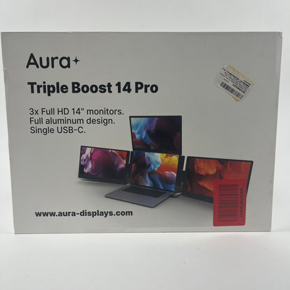 New Aura Triple Boost 14 Pro 3x Full HD 14" Monitors NO VISIBLE MPN