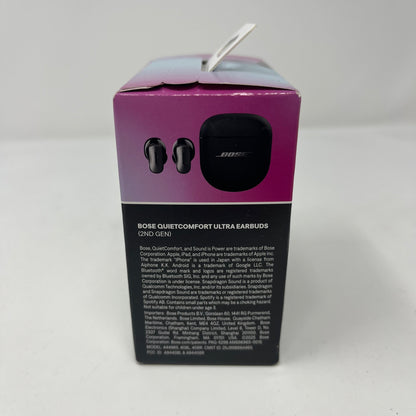 New Bose QuietComfort Ultra 2nd Gen In-Ear Wireless Bluetooth Headphones Black